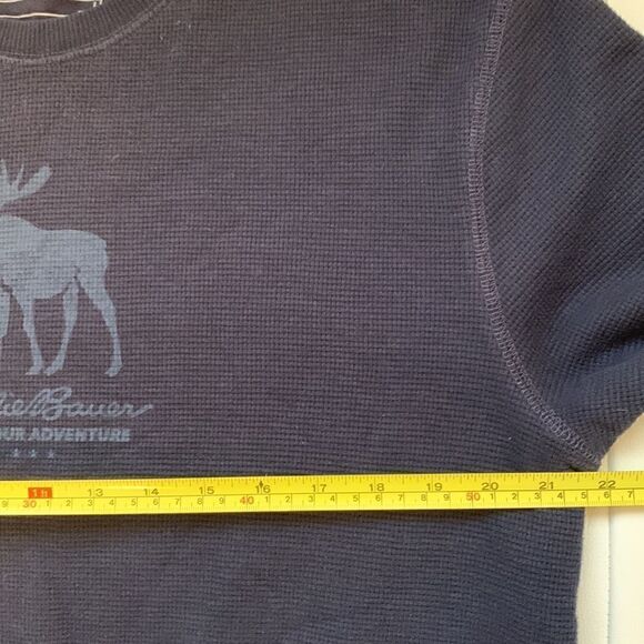 EDDIE BAUER Mens Long Sleeves Blue Sweater. Size L - Picture 6 of 8